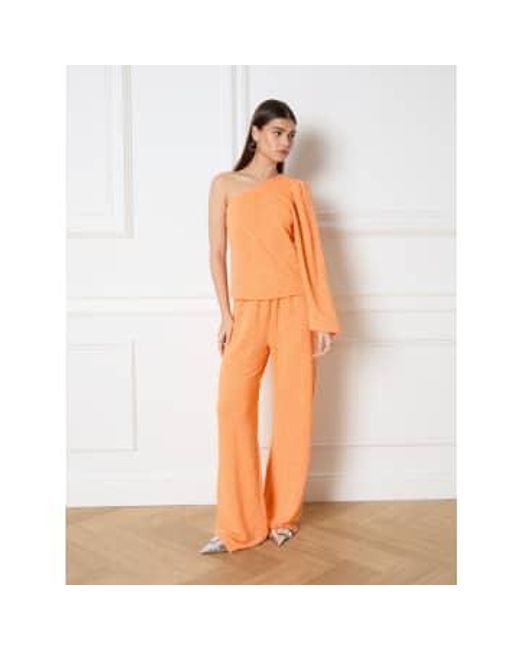 Refined Department Orange | Nova Knitted Flowy Pants Xs