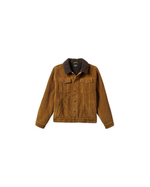 Brixton Cable Lined Trucker Jacket in Brown for Men | Lyst
