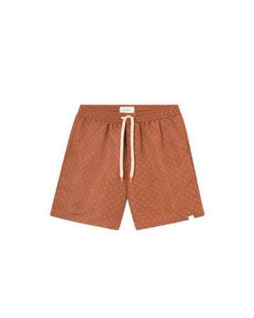 Pantalones cortos natación terracota/piña Les Deux de hombre de color Brown