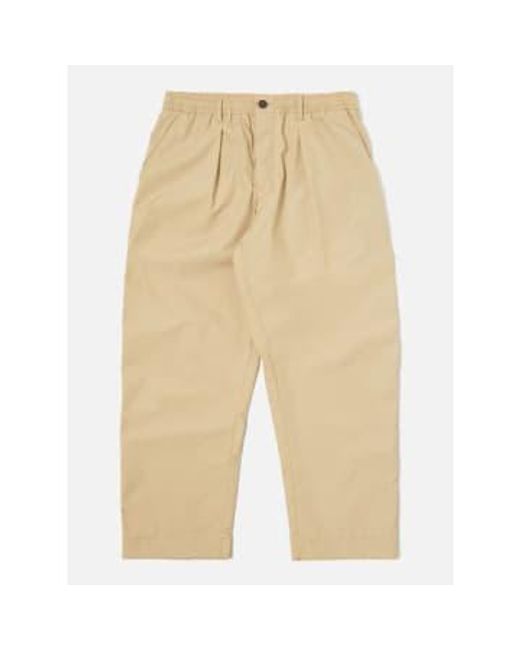 30149 Oxford Pant In Recycled Poly Tech di Universal Works in Natural da Uomo