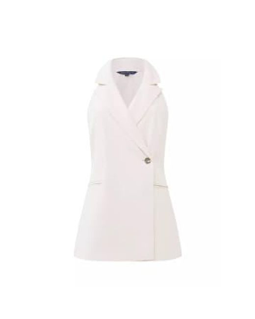Harrie Halter Nk Waistcoat Or Classic di French Connection in White