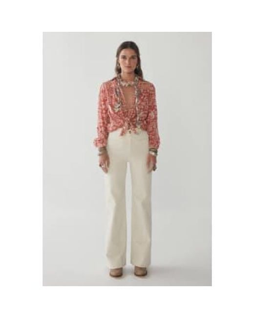 MAISON HOTEL White Ross Disco Trousers
