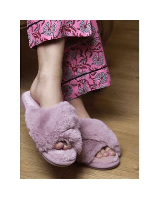 Pom Pink Dusky Fluffy Slippers Ml