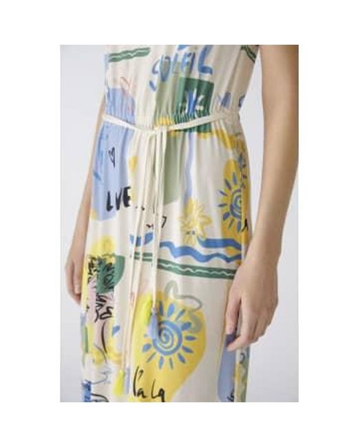 Ouí White Vitamin Sea Print Long Dress 34