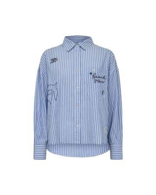 Sofie Schnoor Blue Shirt- Striped-s242455 36(uk8-10)
