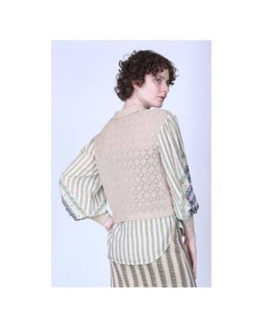 Or Hyacinth Knitted Top Or Beigemulti di Conditions Apply in Multicolor
