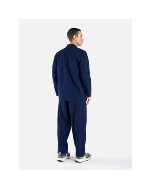Universal Works Blue Pantalon Hi Water Herringbone Indigo Denim 28 / Bleu for men