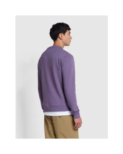 Sweat Shirt di Farah in Purple da Uomo