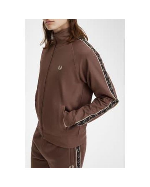 Fred Perry Brown Contrast Tape Track Carrington Brick / Warm for men