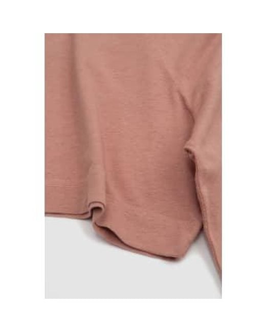 Margaret Howell Pink T-shirt Organic Cotton Linen Jersey Pale Xs for men