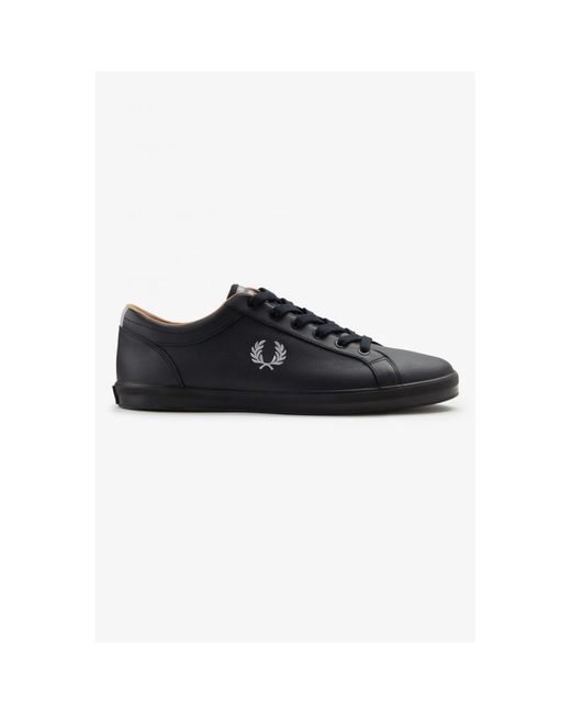Fred Perry Baseline Leather B4330 Black for Men | Lyst