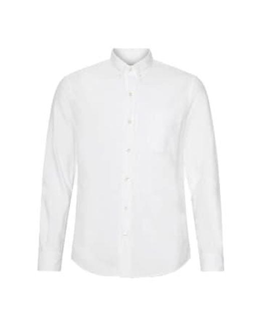 COLORFUL STANDARD White Organic Cotton Oxford Shirt Optical / M for men