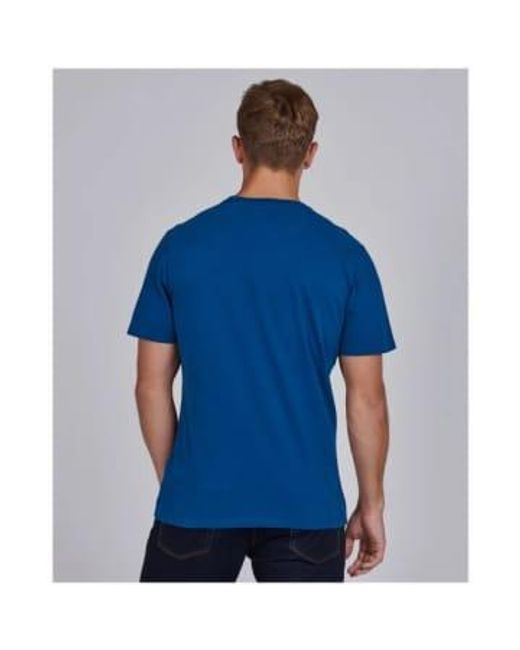 International Smq Signature T Shirt di Barbour in Blue da Uomo