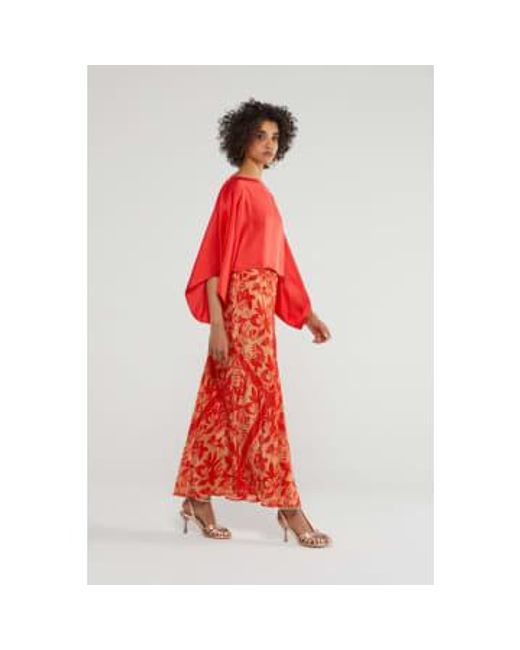 Falda oriental Ottod'Ame de color Red