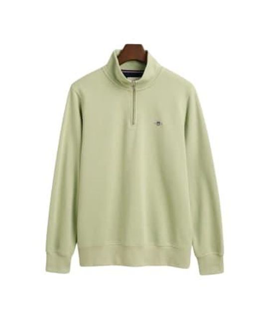 Gant Schild Halb-Zip-Sweatshirt in Green für Herren