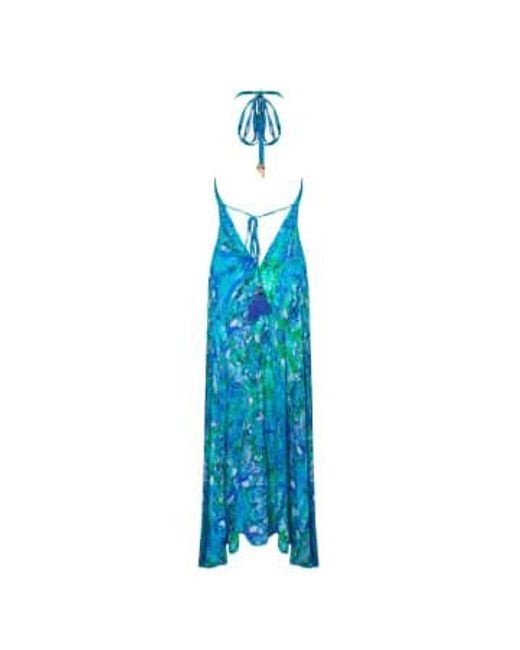 Glow Silk Ibiza Dress di Sophia Alexia in Blue