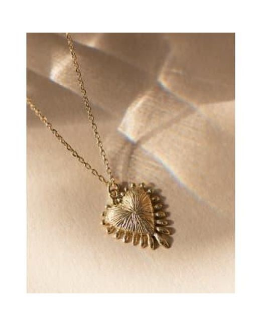 Zoe & Morgan Natural Heart Rays Necklace One Size