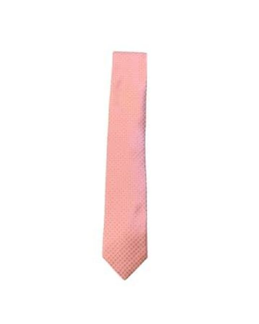 Eton of Sweden Pink Woven Silk Tie One Size for men