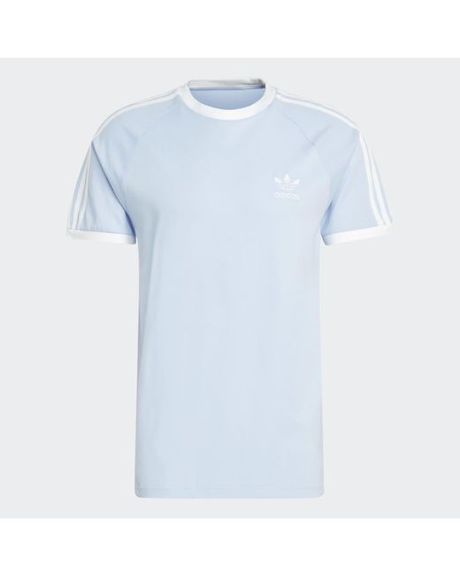 adidas Adicolor Classics 3 Stripes T Shirt in Blue for Men | Lyst