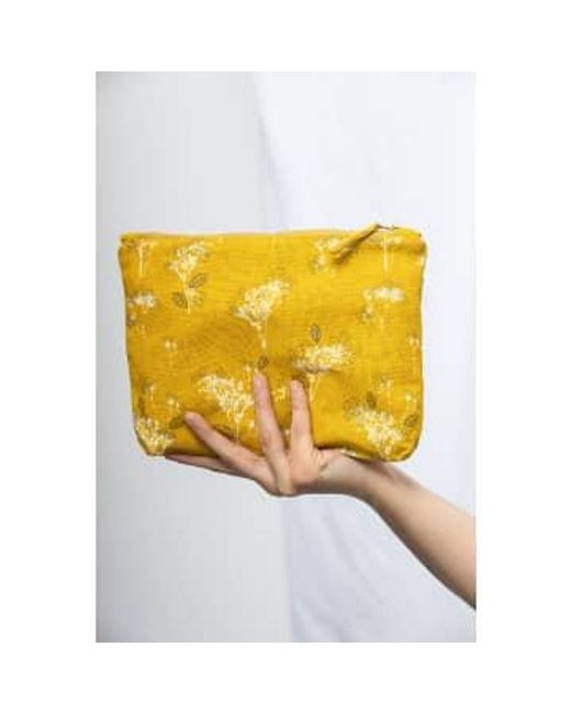 Tranquillo Yellow Cosmetic Bag Herbs Sustainable 23 X 18 Cm
