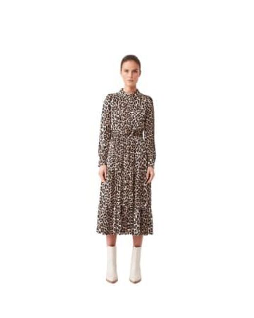 Robe mi-longue cinzia en léopard Suncoo en coloris Brown