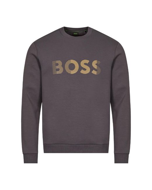BOSS by HUGO BOSS Salbo 1 Sweatshirt in Gray for Men | Lyst