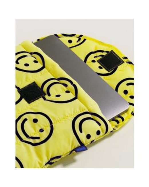Puffy laptop sleeve 13" Baggu en coloris Yellow