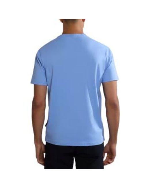 Camiseta la banra salis norwegian Napapijri de hombre de color Blue