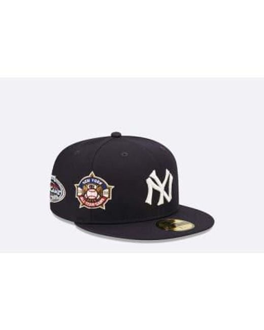 59Fifty New York Yankees Cooperstown Multi Patch di KTZ in Black da Uomo