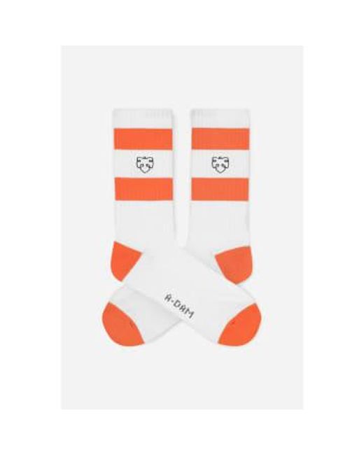 Sport Socks Fig Sustainable di Adam Lippes in Red