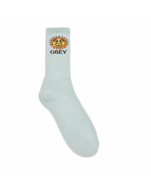 Obey Blue Sunshine Socks for men