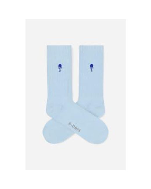 Adam Lippes Blue Sport Socks Jellyfish Sustainable Organic Cotton