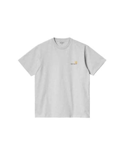Carhartt Camiseta Ss American Script in Grey for Men Lyst UK