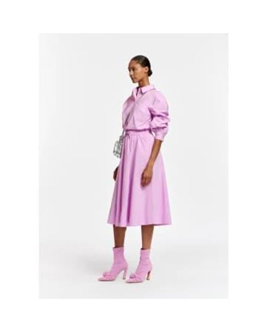 Essentiel Antwerp Pink 'taffata' Midi Length Skirt Lilac 34