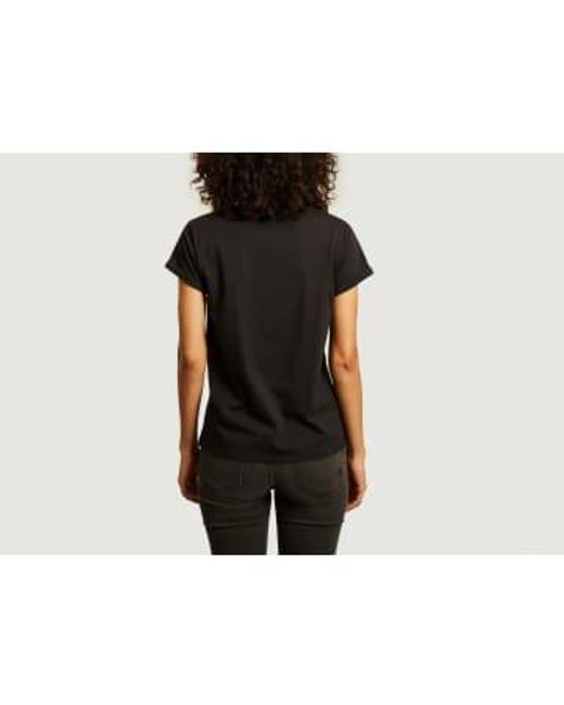Joli t-shirt en coton bio avec patch Maison Labiche en coloris Black