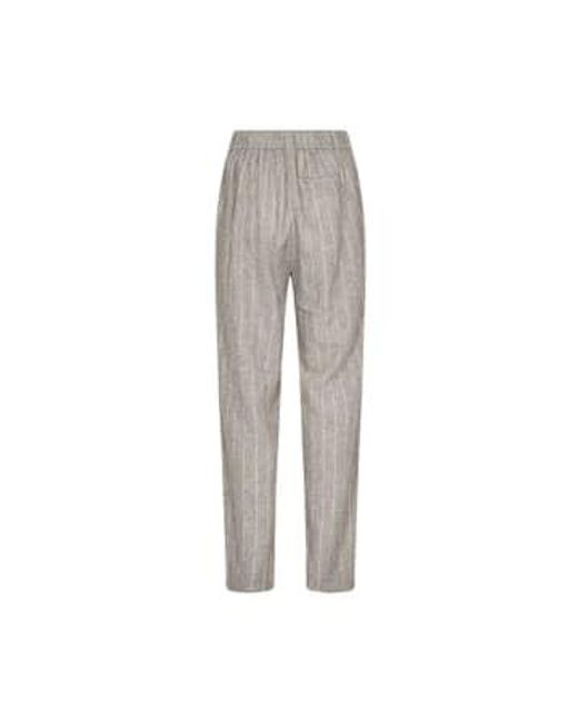 Pantalon gris guddi fines rayures Levete Room en coloris Gray