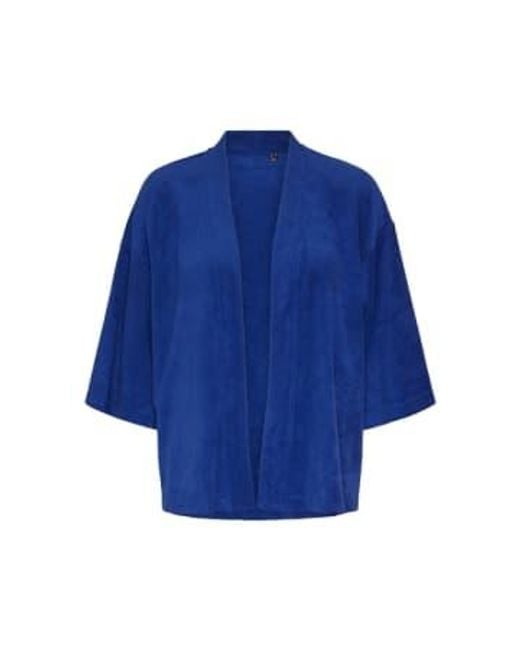 Pieces Blue Pcanya Bluing Frotte Blouse Xs