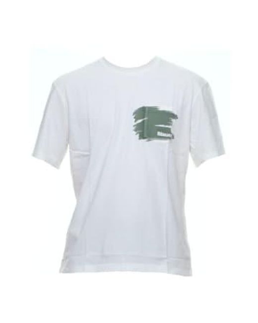T Shirt For Man 24Sbluh02241 006807 102 di Blauer in White da Uomo