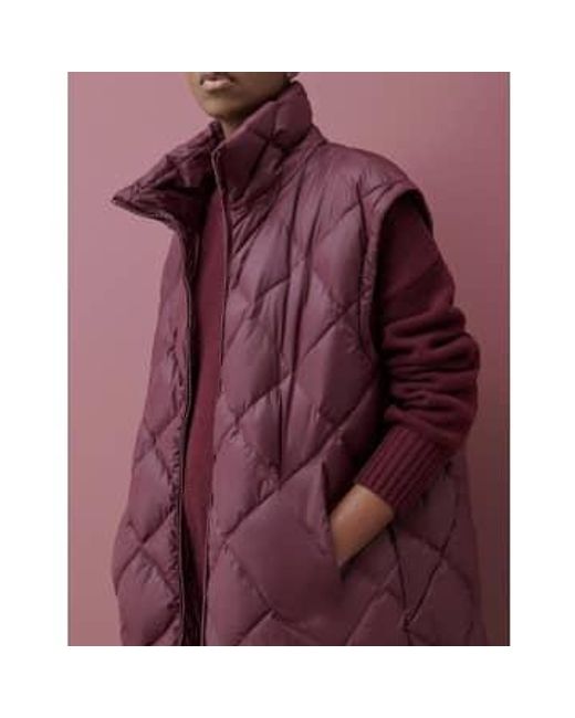 Marella Red Abruzzo Long Quilted Coat