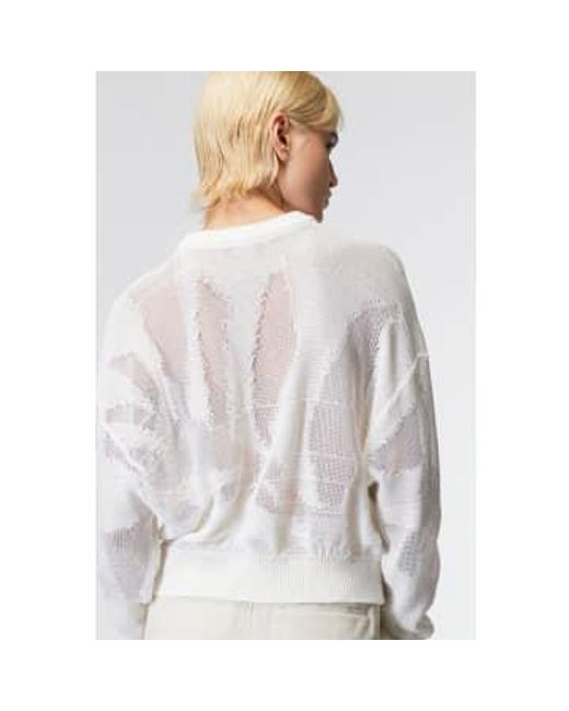 Intarsia Sweater di Roberto Collina in White