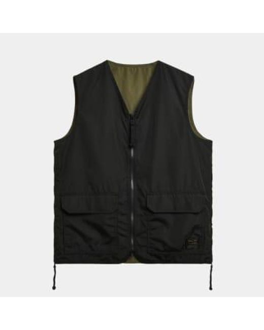 Taion Black Military Reversible V-neck Vest Eu-m/asia-l