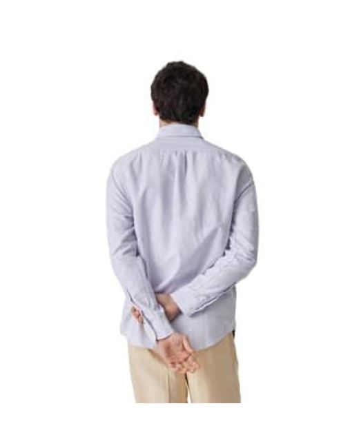 Portuguese Flannel Blue Belavista Classic Stripe Shirt Lavender / M for men