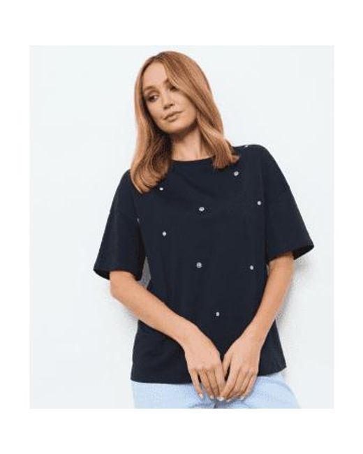 Gerry Weber Blue Navy Tshirt With Detail 40
