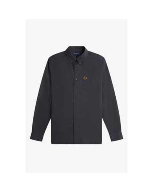 Fred Perry Blue M5650 Button Down Collar Shirt Anchor for men