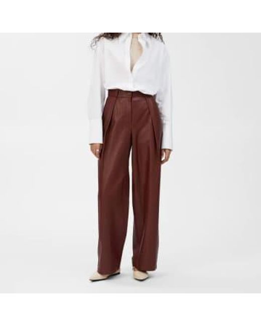 IVY & OAK Red "loraine" Leather Pants S