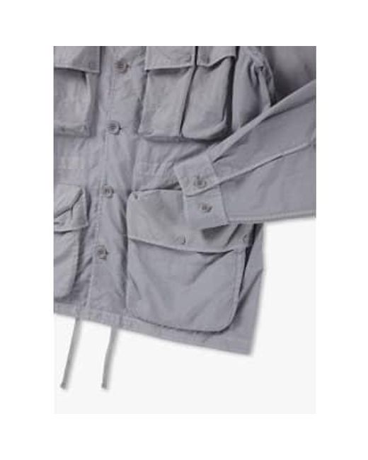 C P Company Gray S Flatt Nylon Utility Overshirt Jacket for men