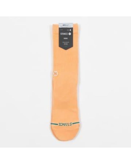 Icono calcetines tripulación en durazno Stance de hombre de color Orange