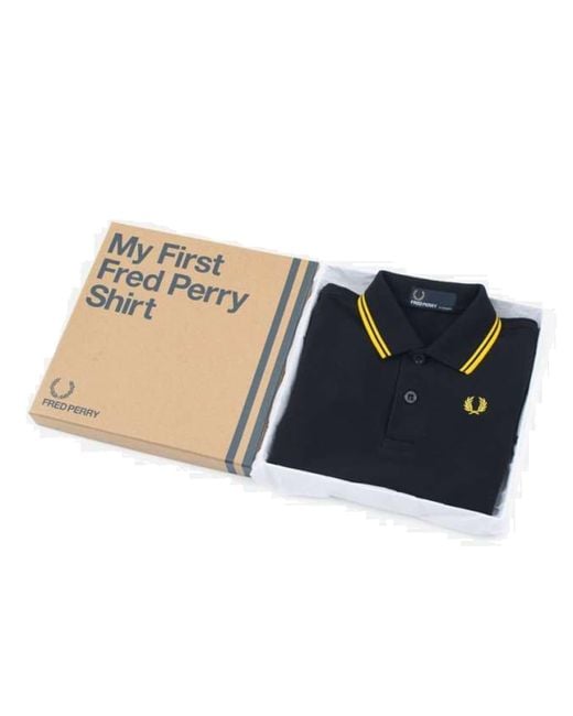 Fred Perry My First Shirt Black & Yellow for Men | Lyst