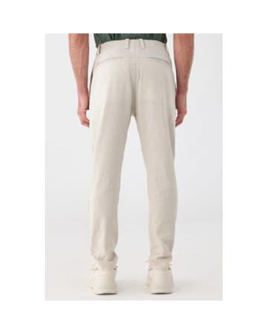 Pantalones algodón a rayas doble cara/piedra Transit de hombre de color Natural