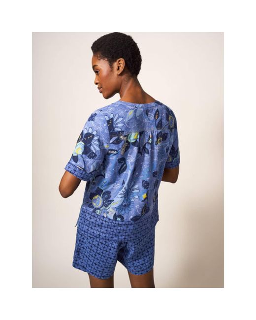 White Stuff June Linen Top in Blue | Lyst